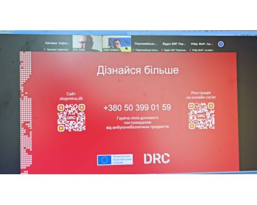 Представництво Датської Ради у справах біженців в Україні провело онлайн сесію з мінної безпеки